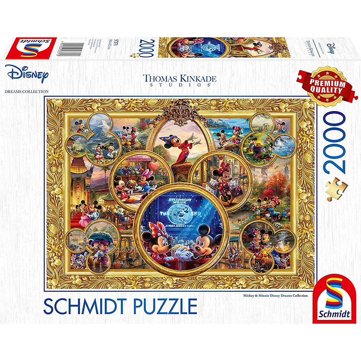 Mickey & Minnie, Dream Collage II, Thomas Kinkade Puzzle 1.000 Teile