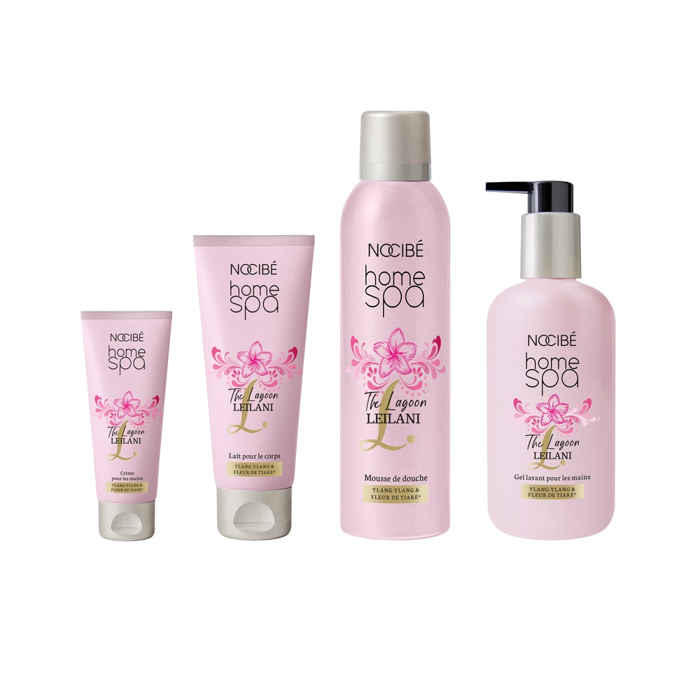 Nocibé Home Spa - Coffret Leilani Bliss Echappée Bien-être Lait corps, mousse de douche, crème mains & gel lavant mains
