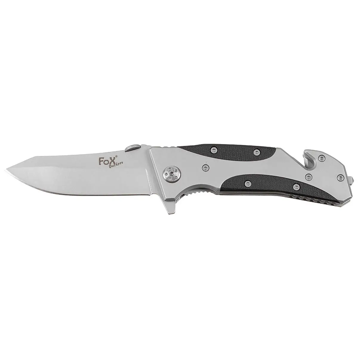 Einhand Klappmesser siber/schwarz
