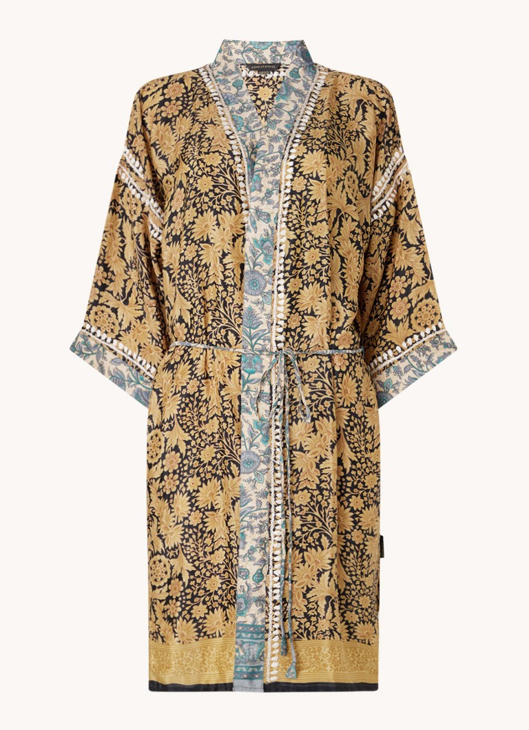 Rituals Jaypur Saree kimono realizzato in raso con motivo paisley
