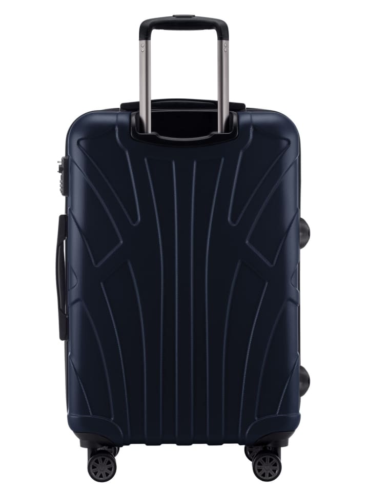 suitline mittelgroßer Hartschalen-Koffer Check-In Reisekoffer TSA 68L in Dunkelblau günstig kaufen M
