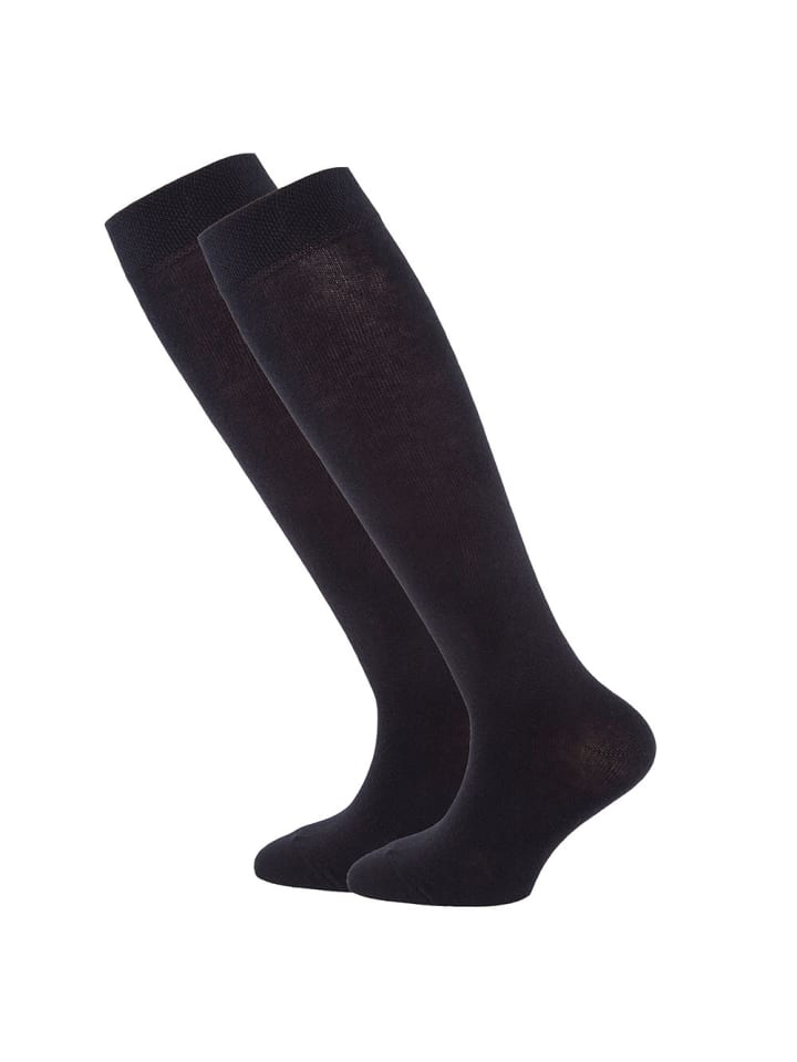 ewers 2er-Set Kniestrümpfe 2er Pack Uni in schwarz günstig kaufen