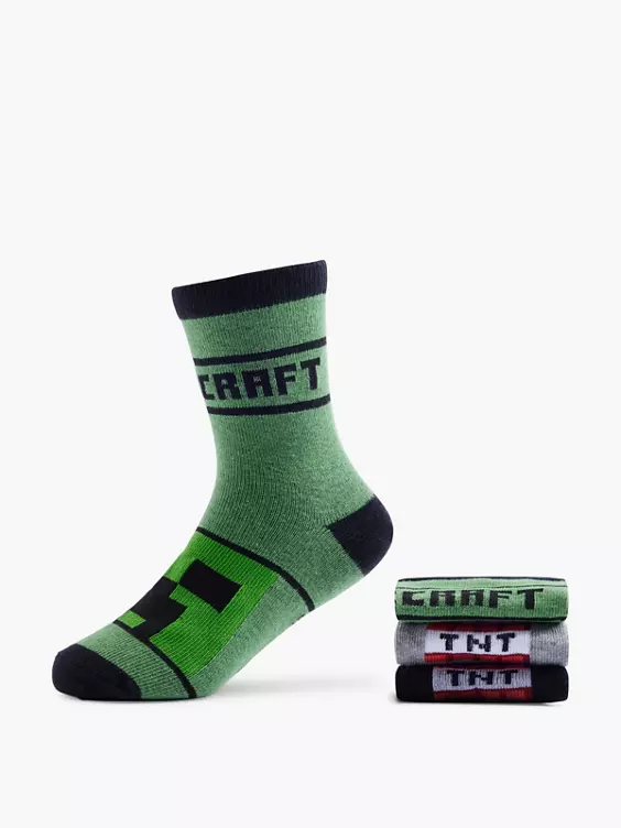 Minecraft 3er Pack Socken