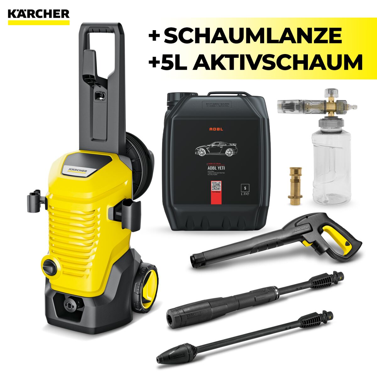 Kärcher K5 WCM Premium inkl. Foam lance & 5L Snow Foam