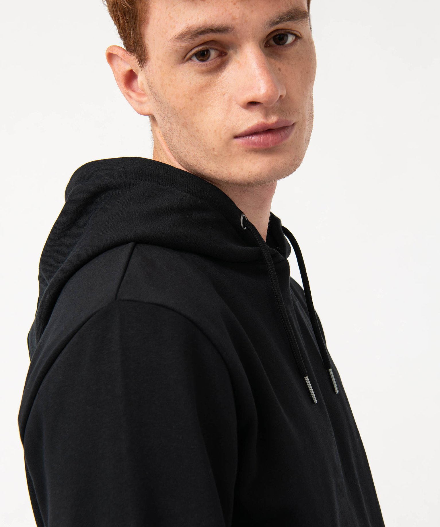 Sweat homme à capuche intérieur molletonné noir | GEMO