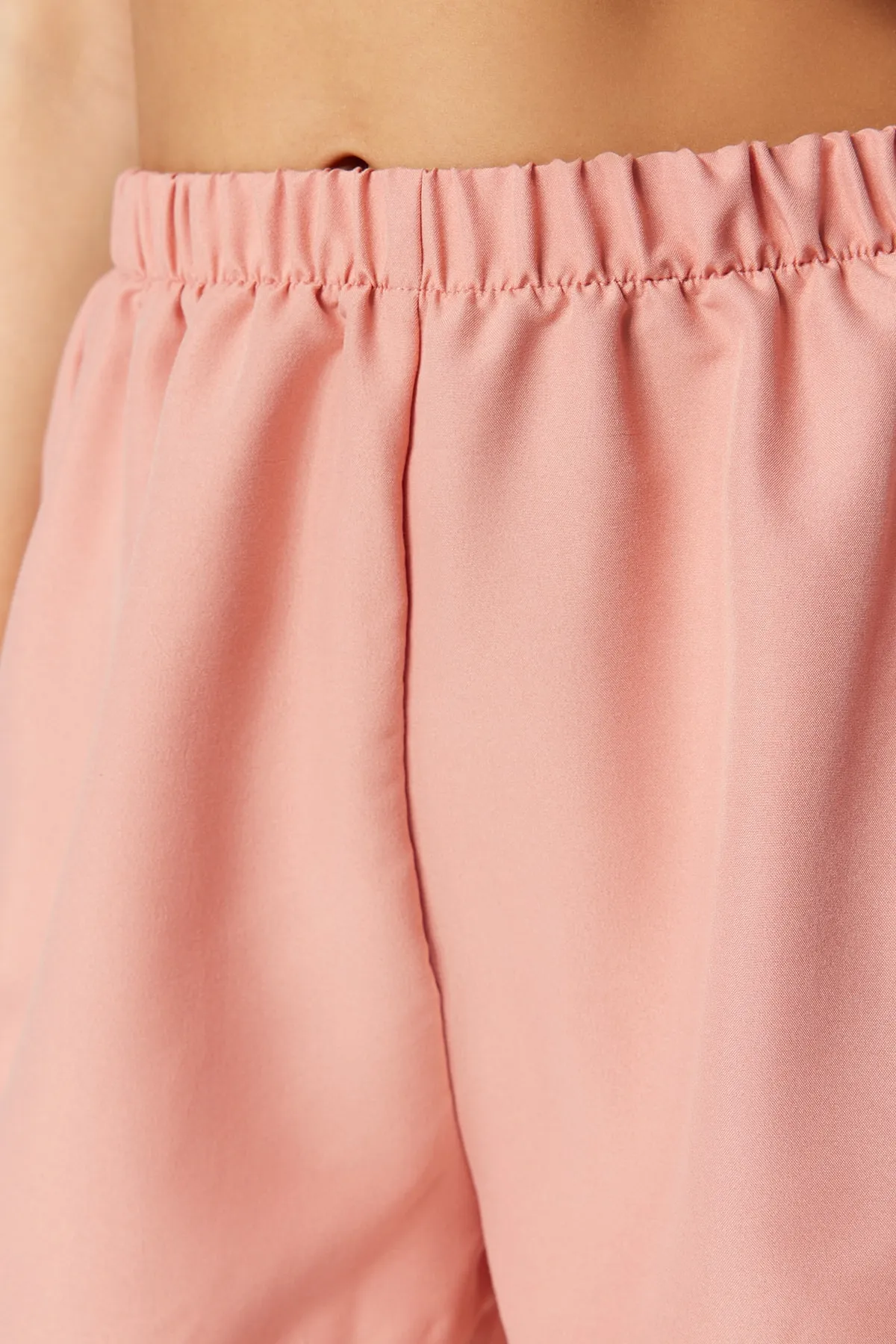 Trendyol Collection  Puder- Mehrfarbige Shorts aus Viskosegewebe im 2er-Pack THMSS23SR00020