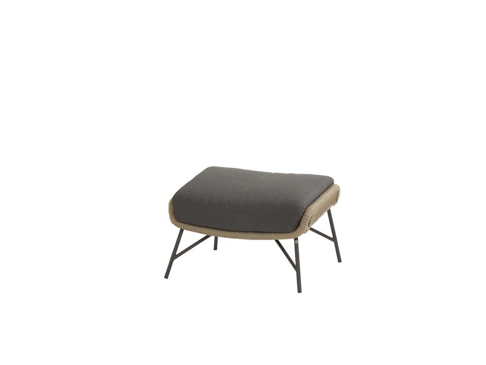 taste by 4 seasons Gartenlounge-Hocker 4Seasons Ramblas Fußhocker inkl. Kissen (1)