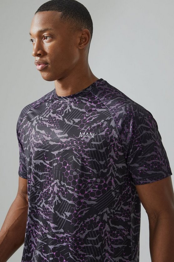 Man Active T-Shirt mit Print