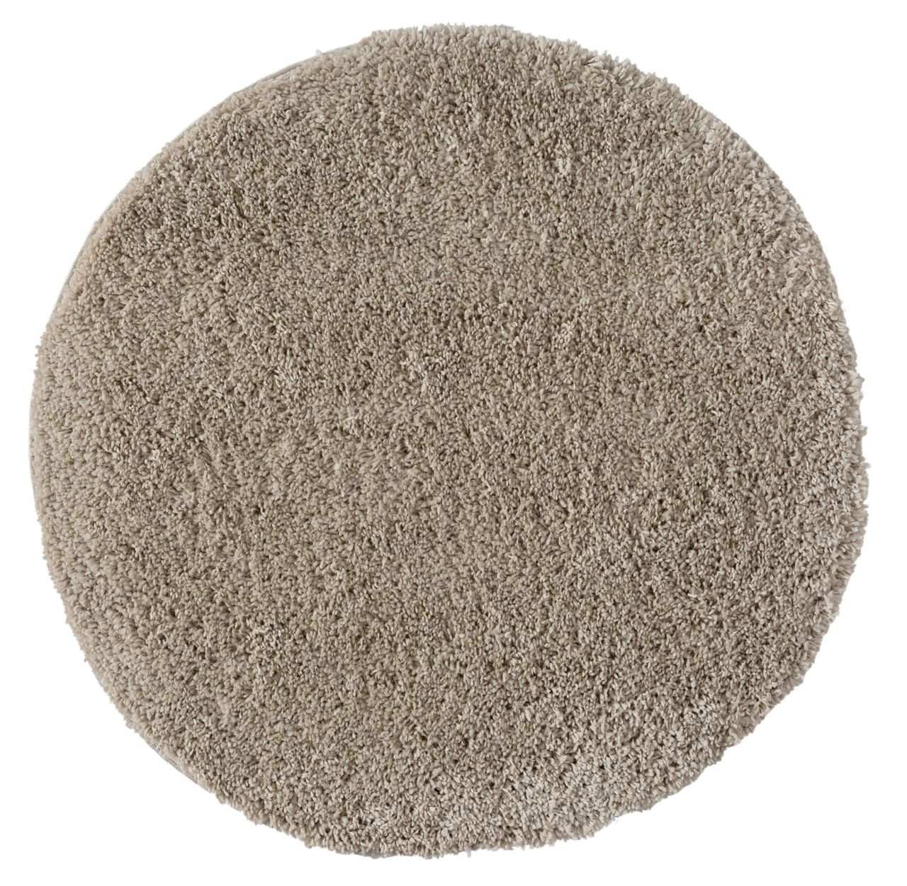 MyFlair Teppich Elodie, 120cm x 120cm, Farbe Beige, rund, Florhöhe 37mm