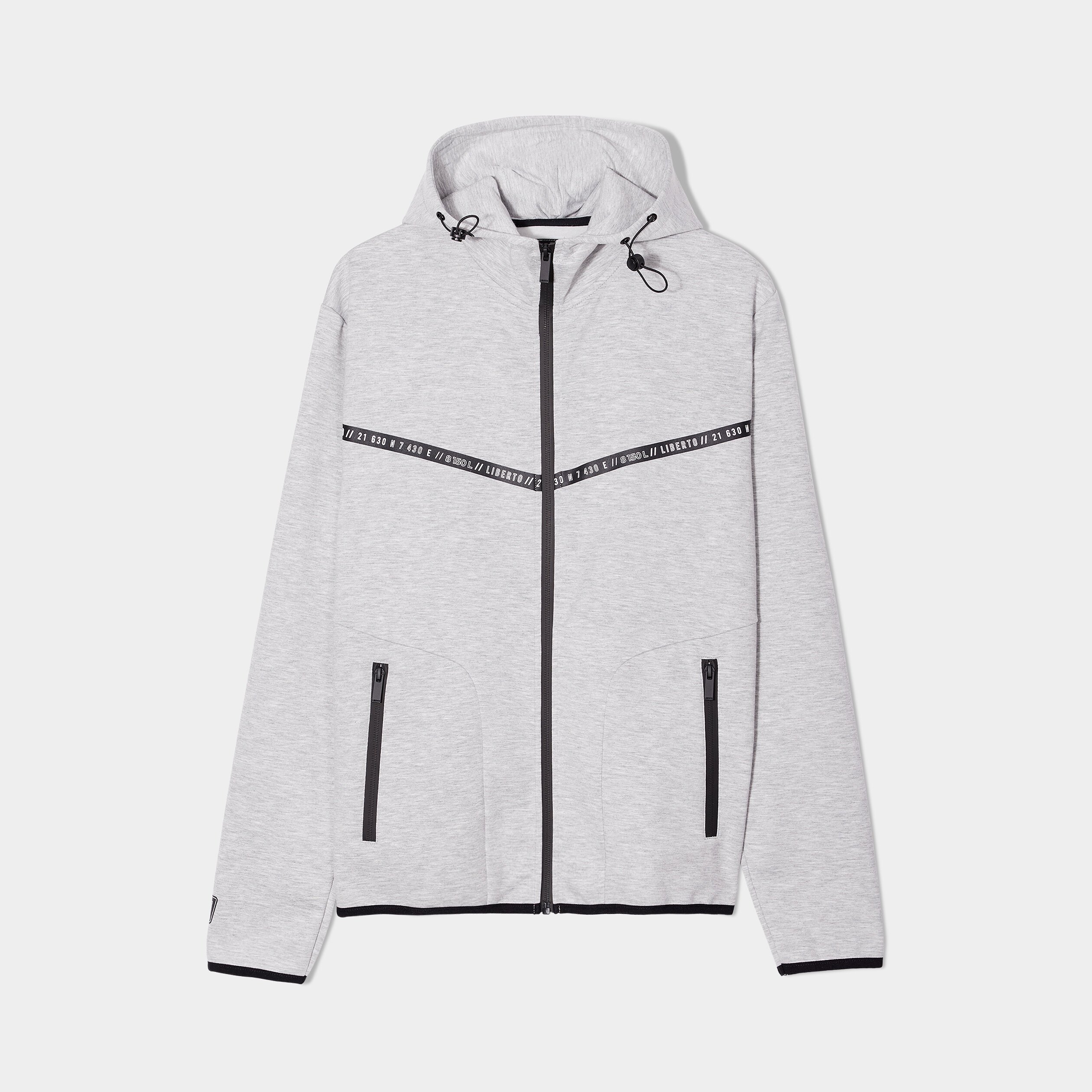 Sweat zippé à capuche Liberto gris homme | La Halle