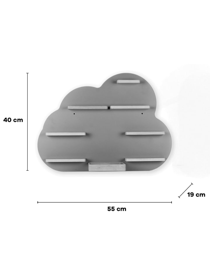 BOARTI Regal Holz Wolke Kinder Toniebox Tonies Figuren in Grau günstig kaufen onesize