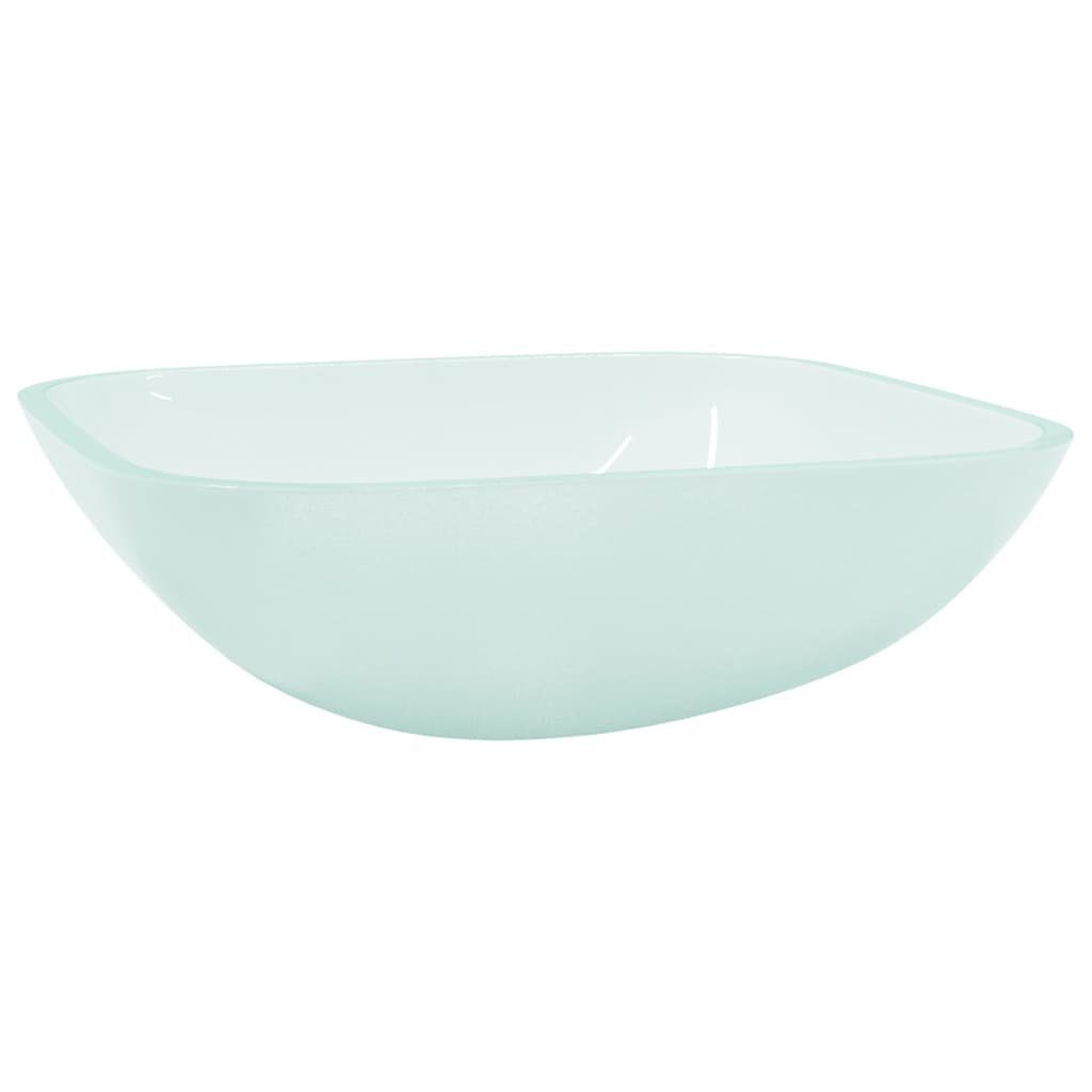 vidaXL Waschbecken Waschbecken Glas 42x42x14 cm Matt