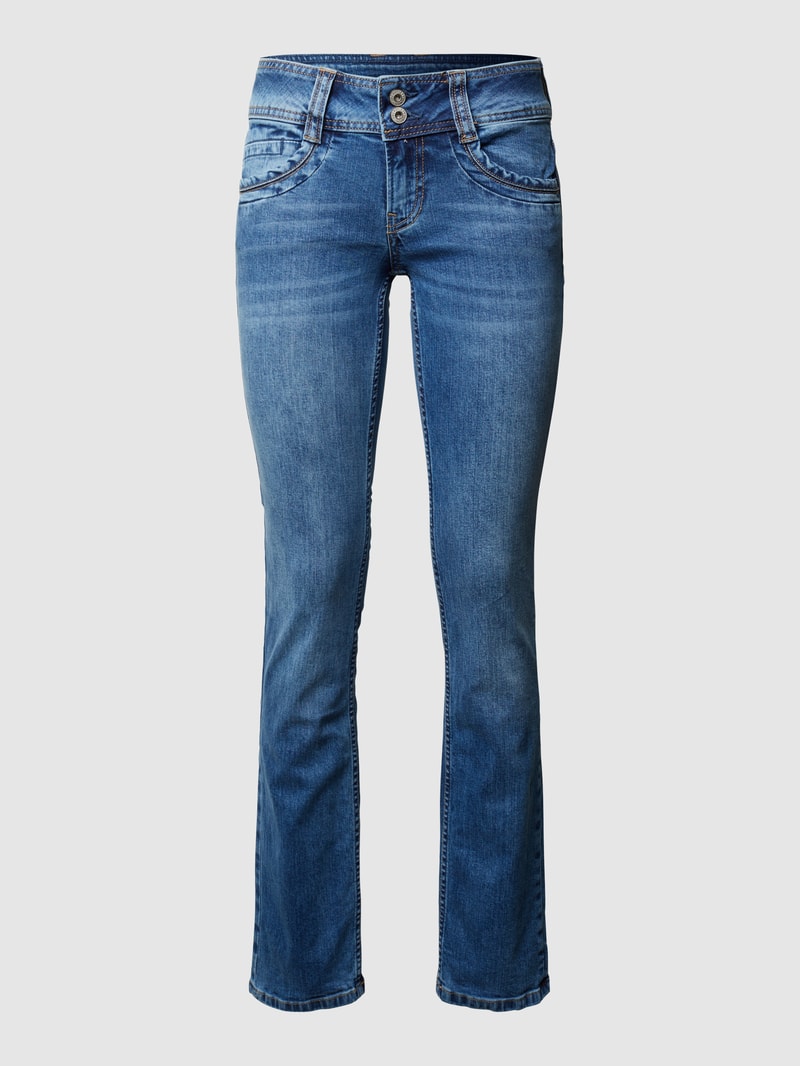Straight Fit Jeans mit Stretch-Anteil Modell 'Gen' in jeans