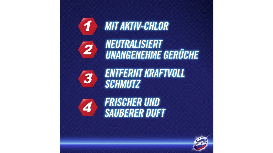 Domestos Hygiene-Reiniger mit Aktiv-Chlor effiziente Schimmelbeseitigung 2 l