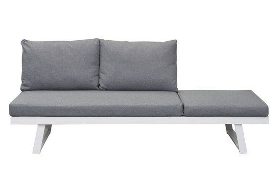 LC Garden Loungesofa LC Garden Sunewo Multifunktionssofa weiß 3-Sitzer Polstergarnitur