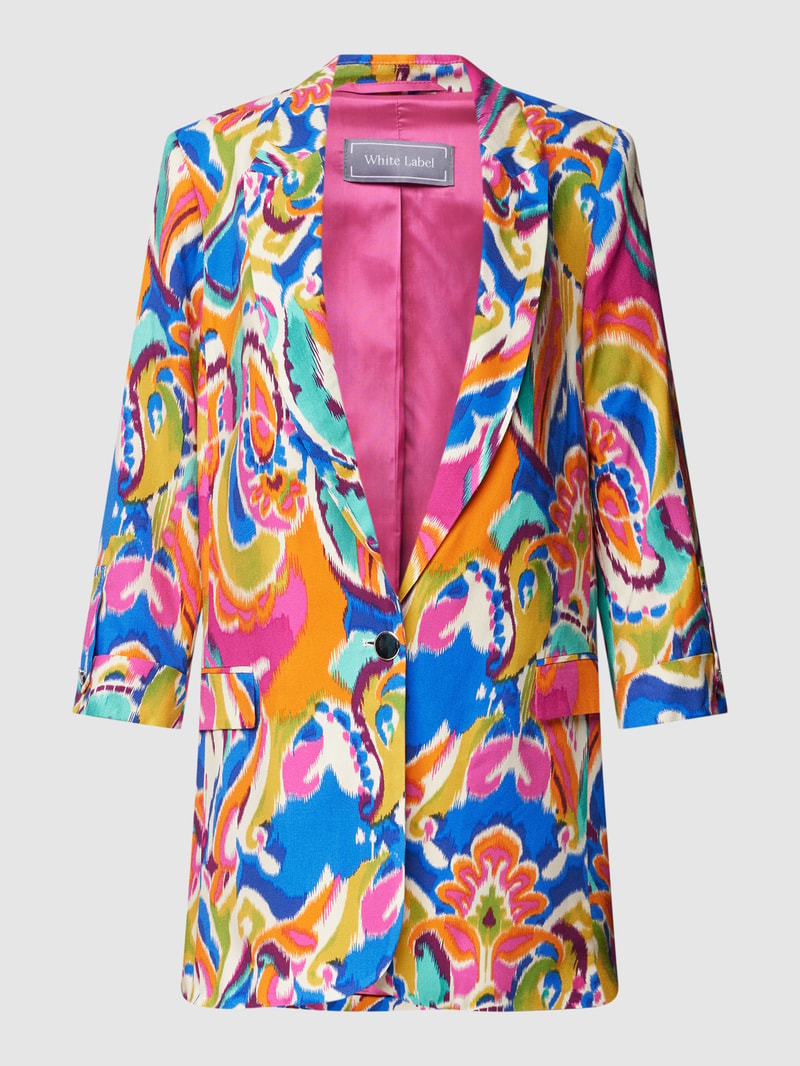 Blazer mit Allover-Muster in pink