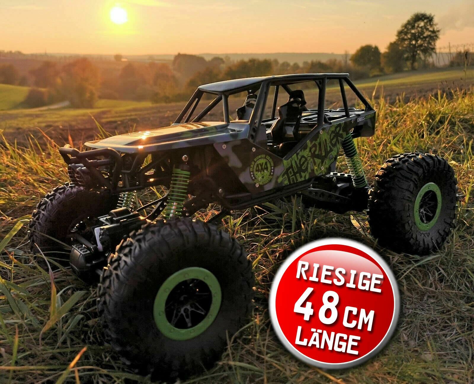 BruKa RC-Auto RC Rock Crawler 45cm BEAST 4WD ferngesteuertes Auto Monster Truck 2,4