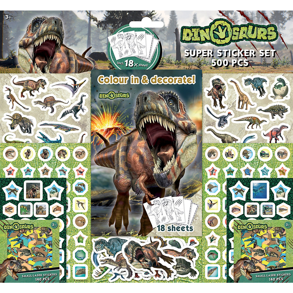 DINO Super Aufkleber Set 500