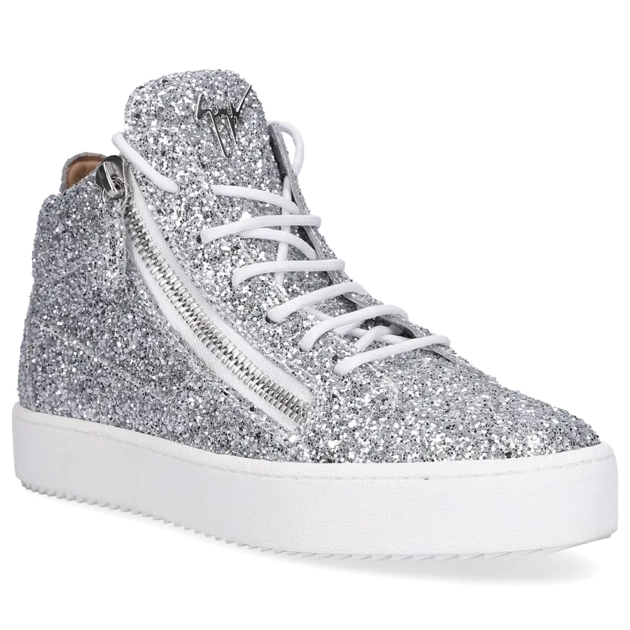 Giuseppe Zanotti - Sneaker high KRISS Glitter - grau