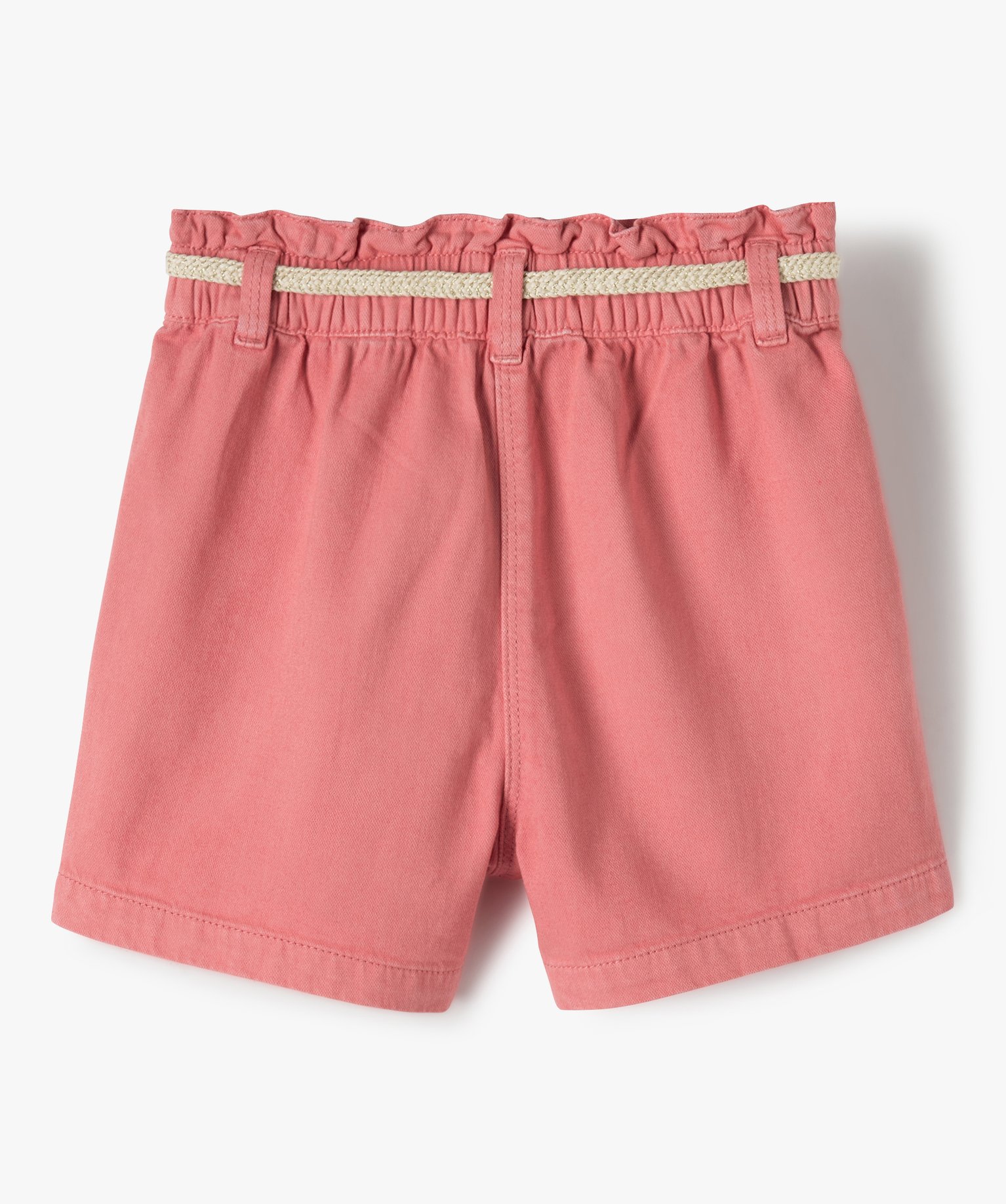 Short fille large à taille froncée et ceinture pailletée | GEMO