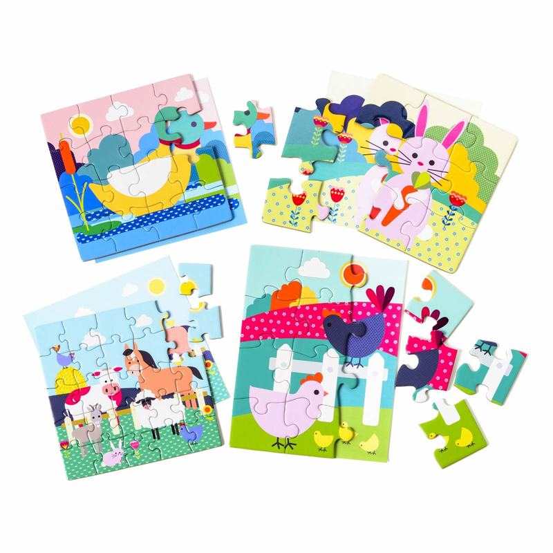 4 puzzles évolutifs 9,12,16,24 pièces Oxybul