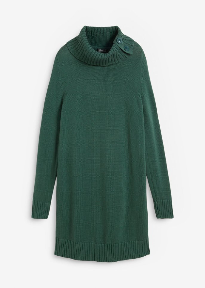 Baumwoll Longpullover mit Stehkragen