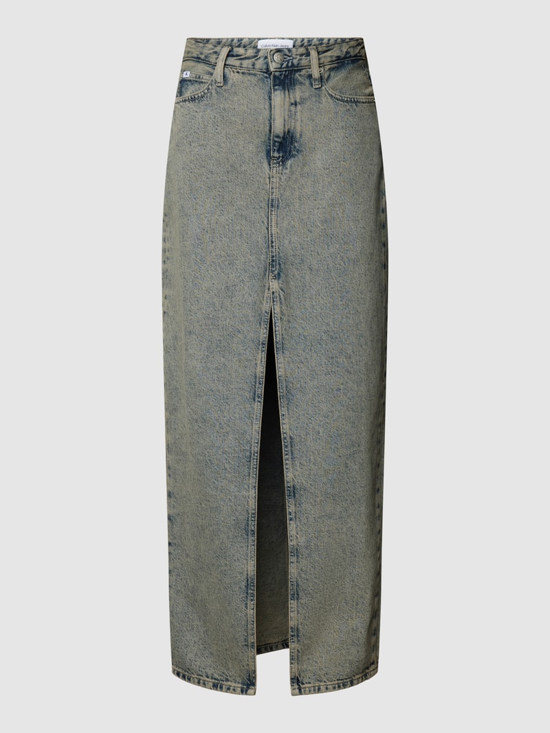 Jeansrock im 5-Pocket-Design in hellblau