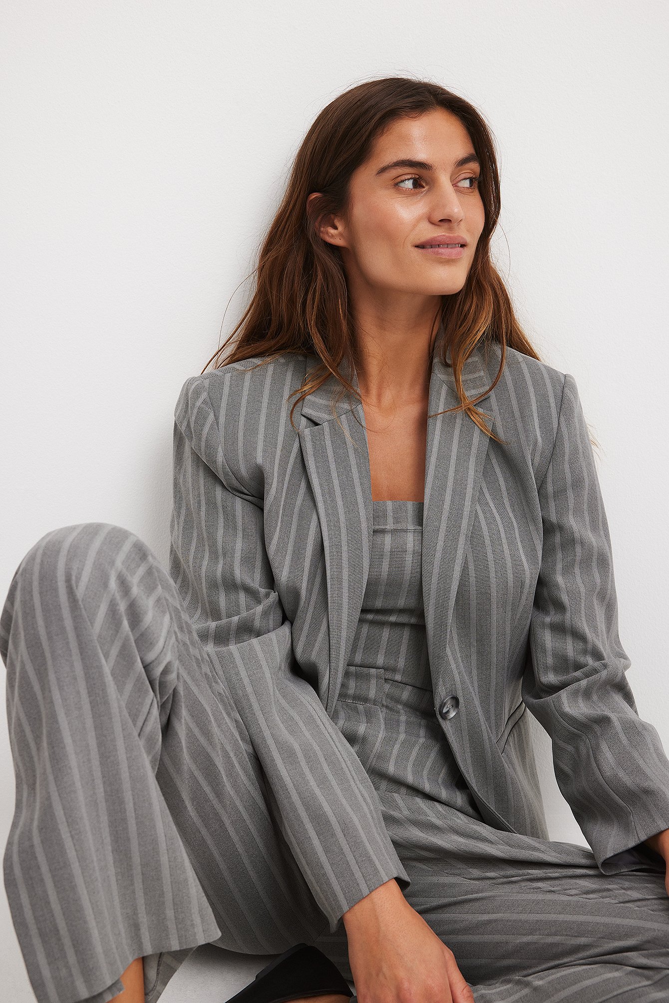 Taillierter Blazer mit Streifen
