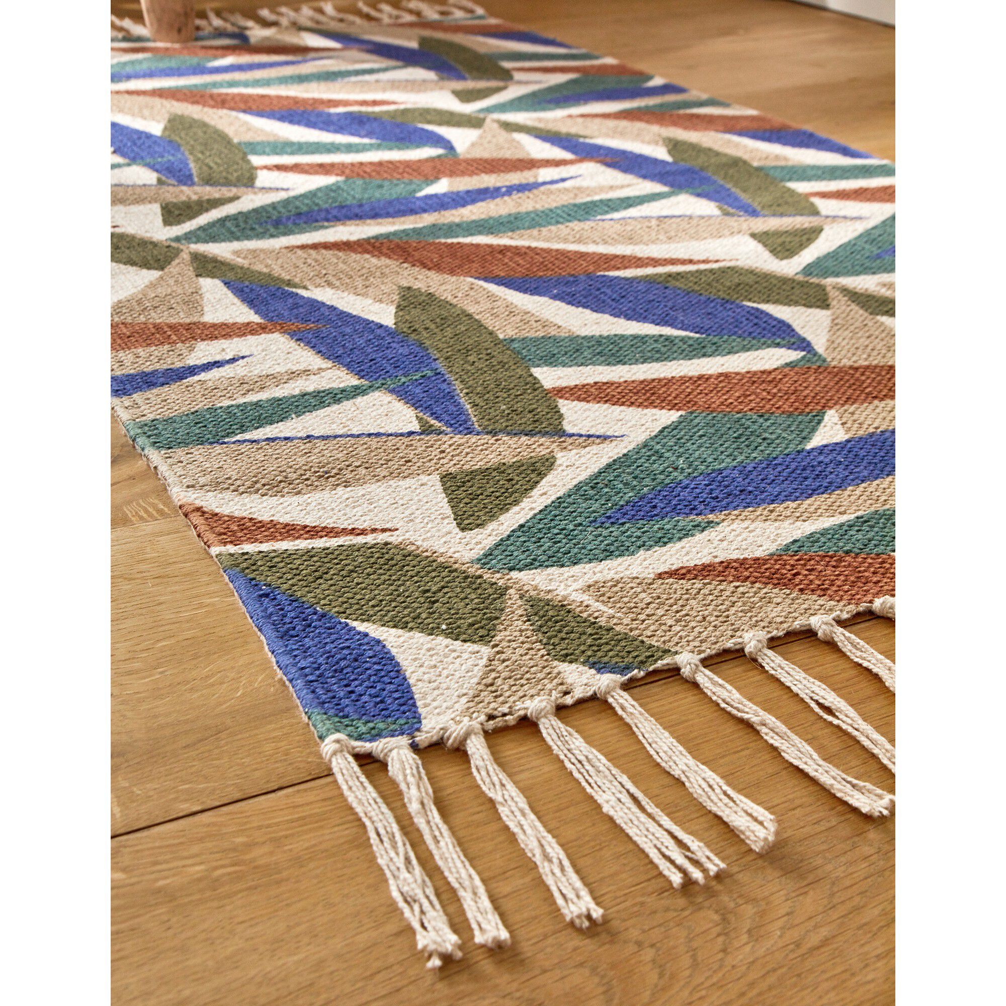 Tapis tissé petit format imprimé jungle