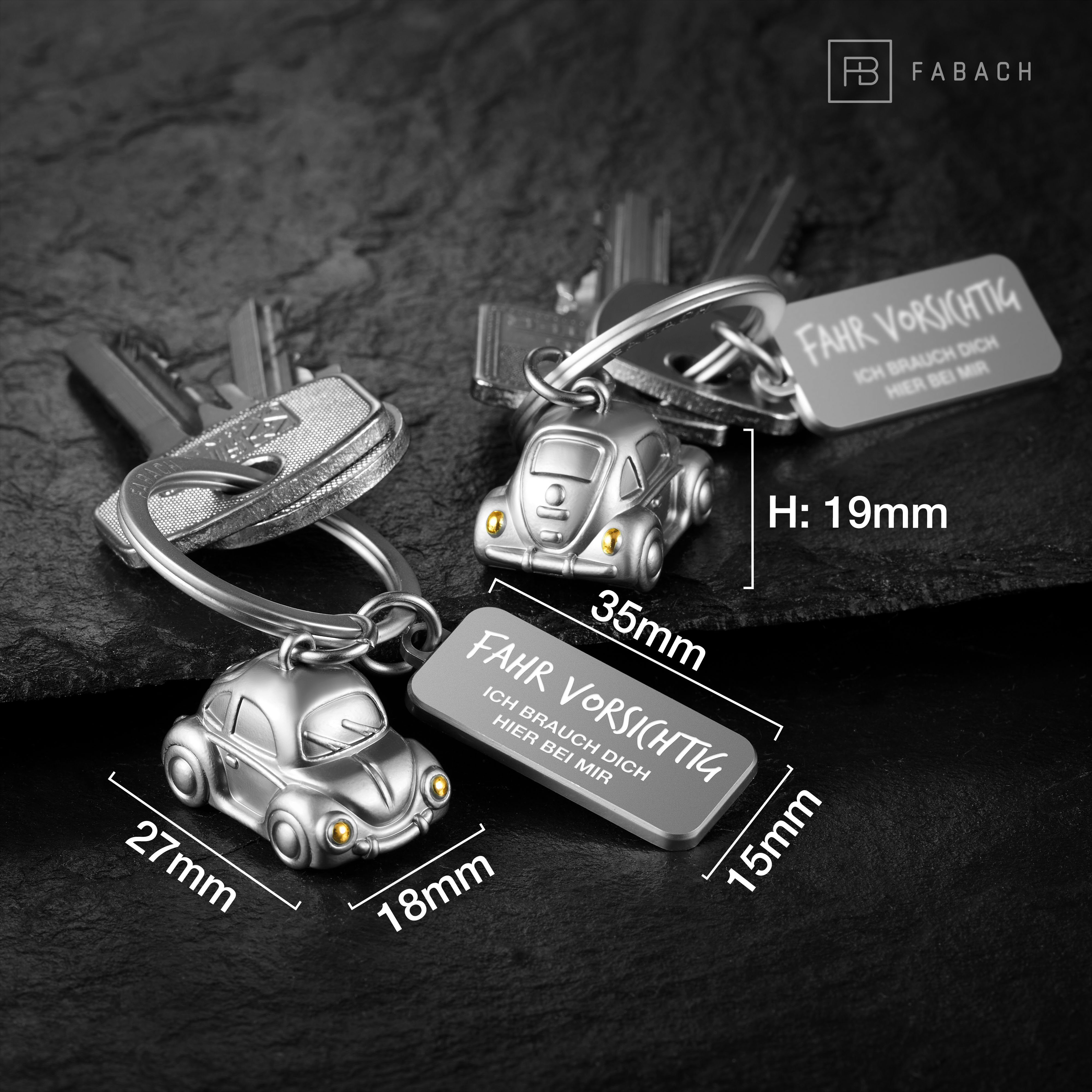 FABACH Schlüsselanhänger Miniatur Auto 