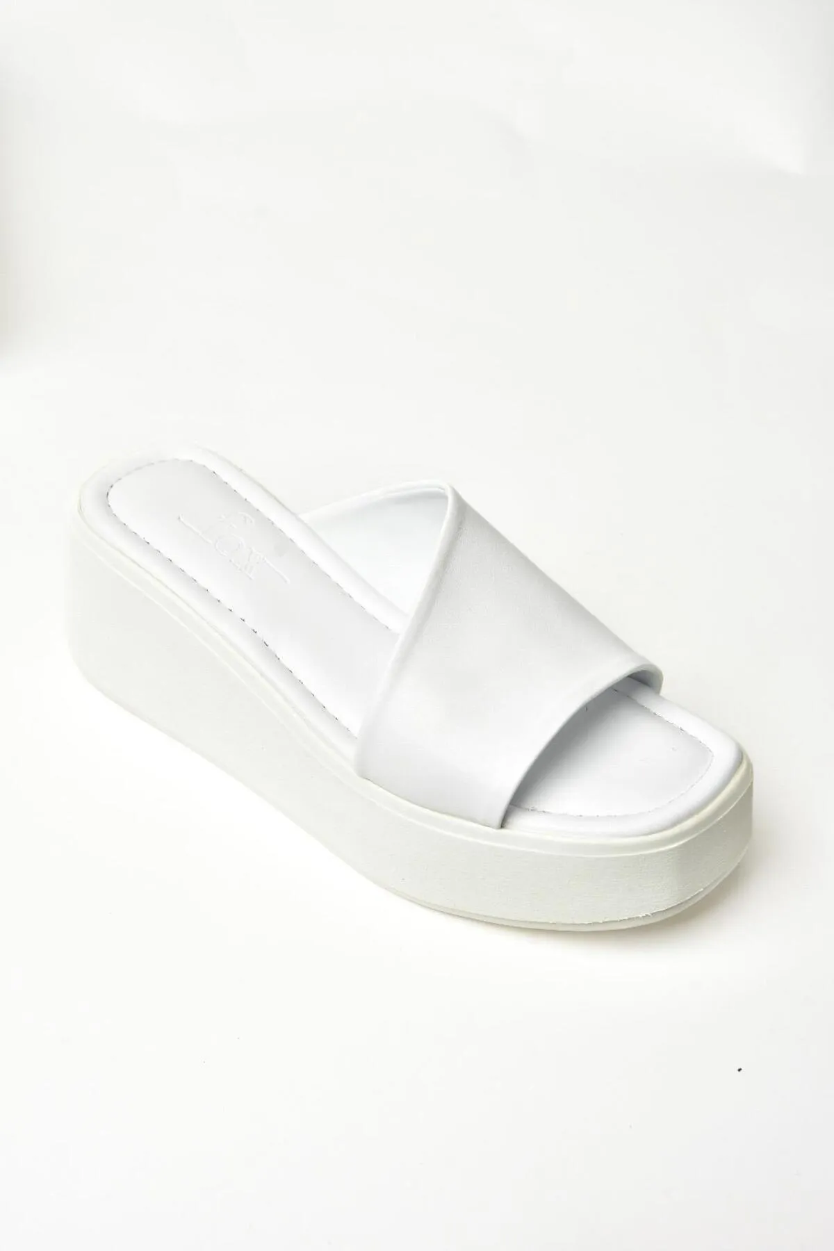 Fox Shoes  S590150009 Weiße Hausschuhe mit dicker Sohle