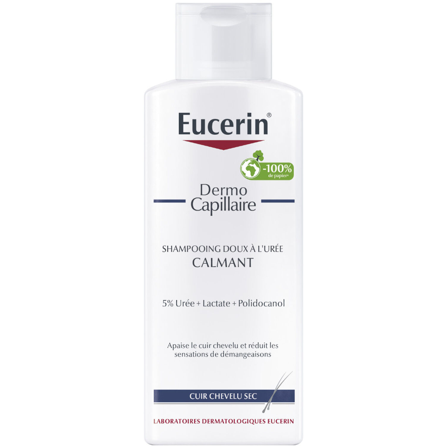 Eucerin Dermocapillaire Shampoing Calmant 5% d'Urée - Cuirs Chevelus Secs et Irrités