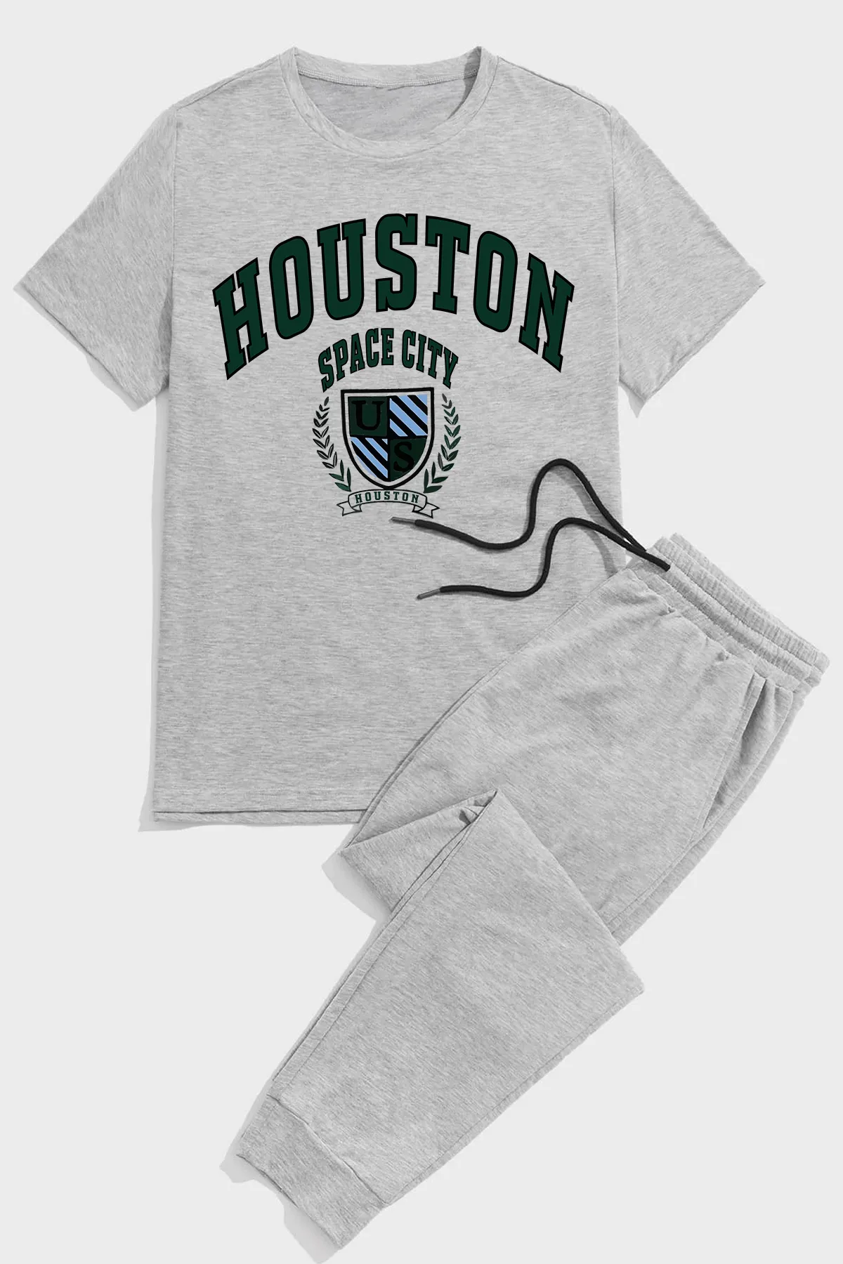 uyguntarz  Trainingsanzugset mit Houston-Aufdruck, Unisex