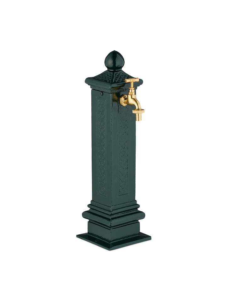 relaxdays Standbrunnen in Dunkelgrün - (B)14 x (H)47 x (T)18,5 cm günstig kaufen onesize