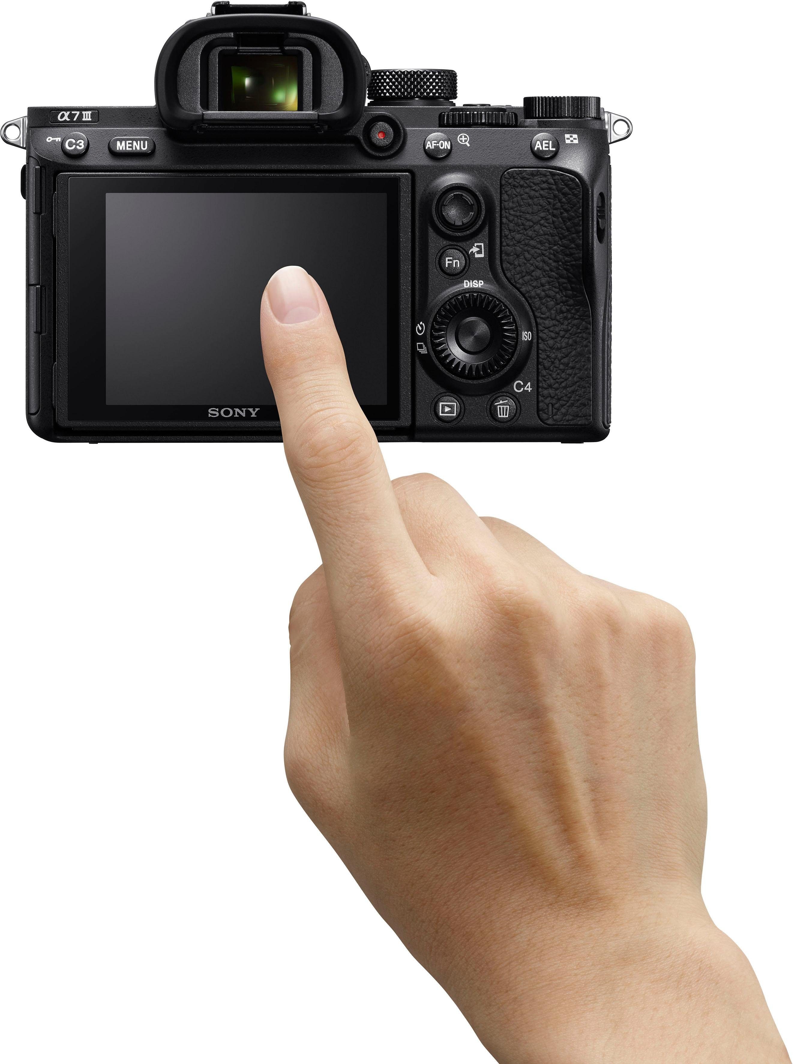 Sony ILCE-7M3B - Alpha 7 III E-Mount Systemkamera (24,2 MP, Exmor R CMOS Vollformatsensor, 2 Kartenslots, nur Gehäuse)