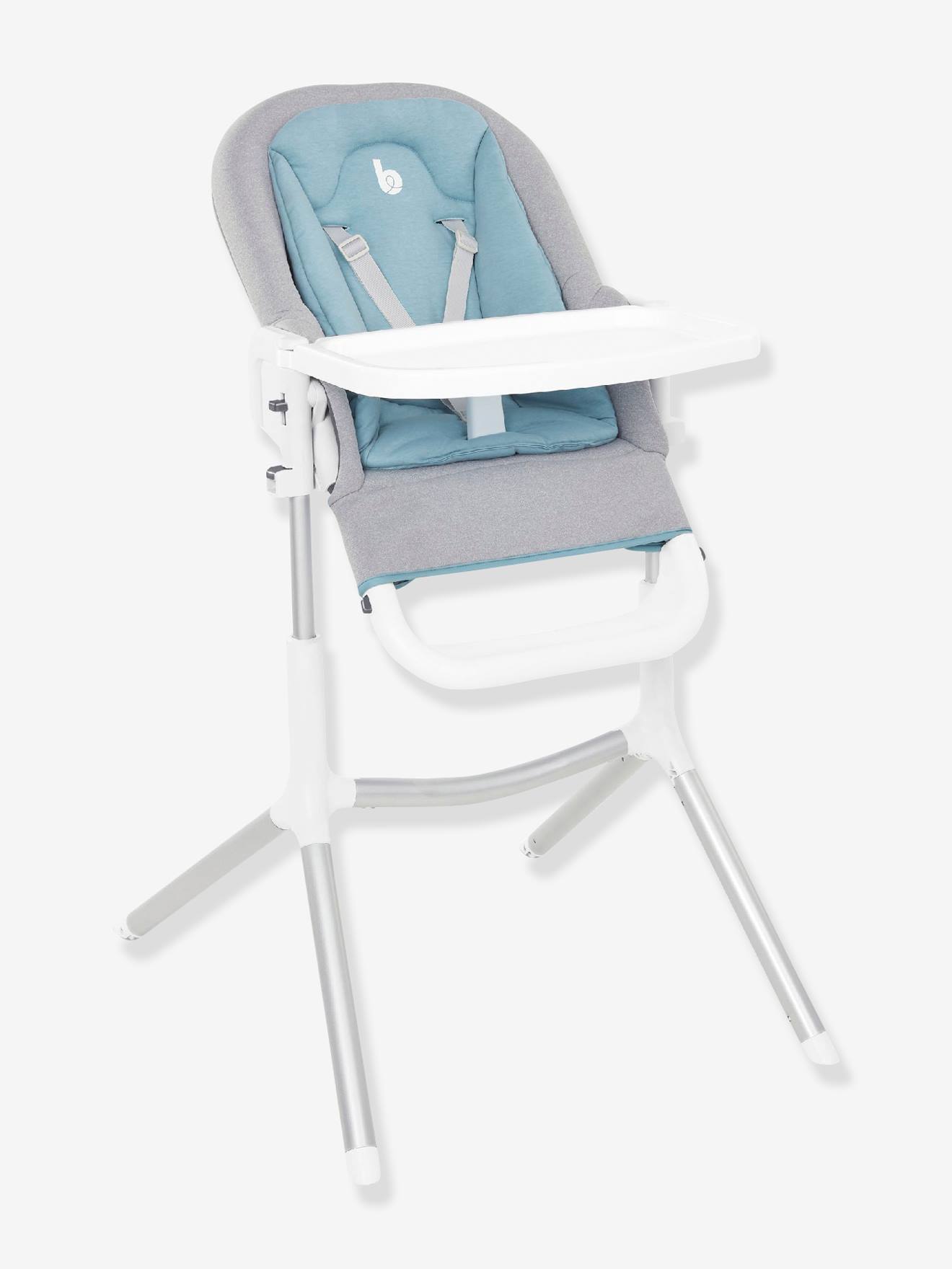 Chaise haute Slick 2 en 1 BABYMOOV blanc bleu gris