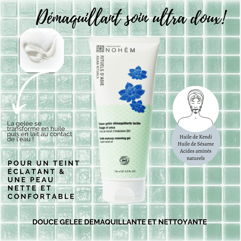 nohèm Douce gelée démaquillante lactée douce gelée démaquillante visage