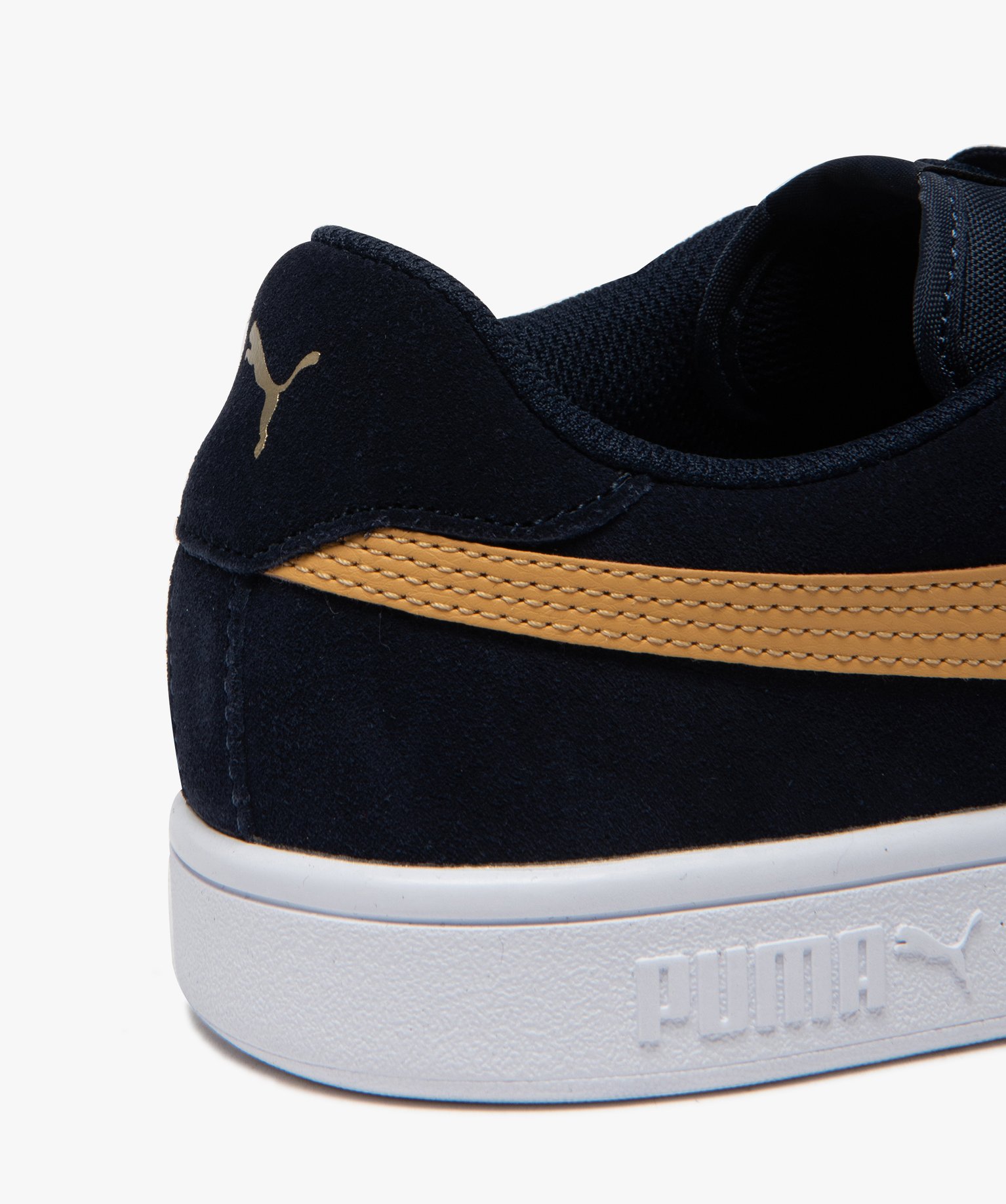 Baskets homme dessus cuir à lacets – Puma Smash marine | GEMO