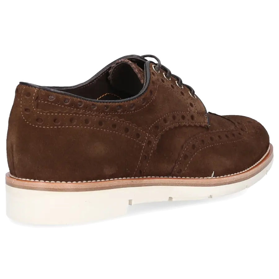 Santoni - Schnürschuhe Veloursleder - braun