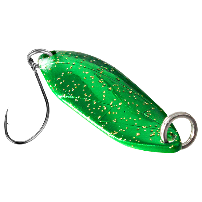 FTM Trout Spoon Hit (3,3 g, Grün/Gelb Glitter)