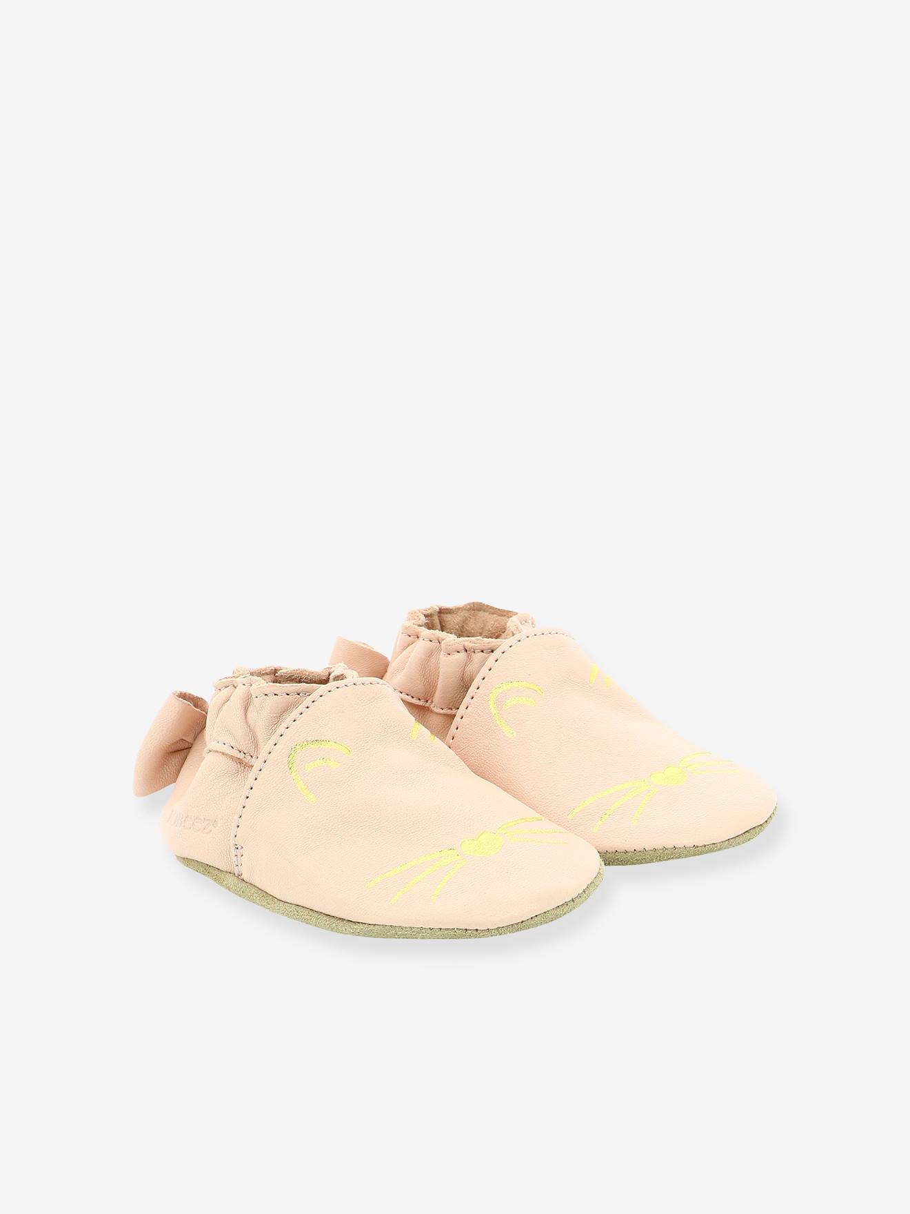 Chaussons Soft Soles Goldy Cat ROBEEZ© rose clair
