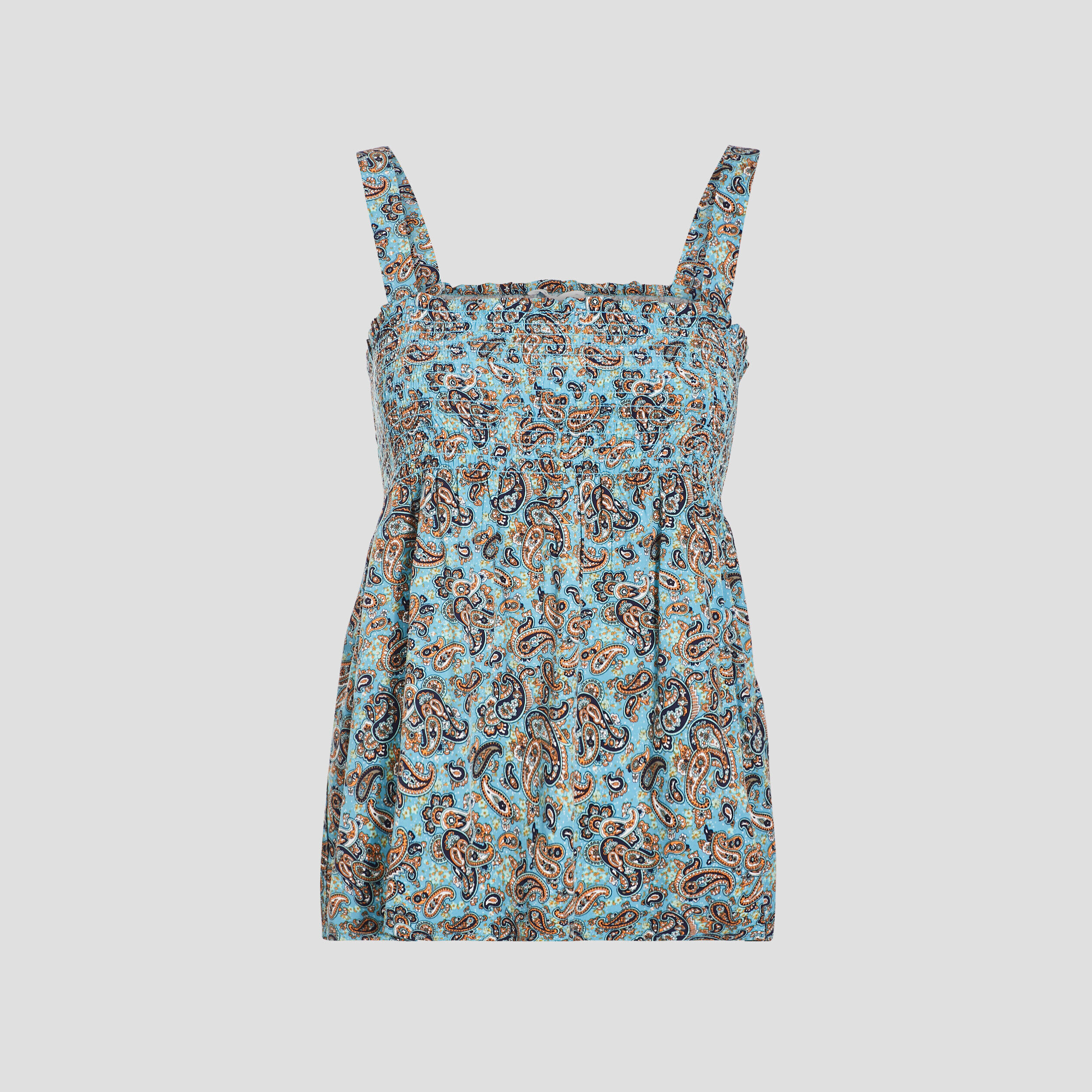 Blouse bretelles larges bleu canard femme | Cache Cache