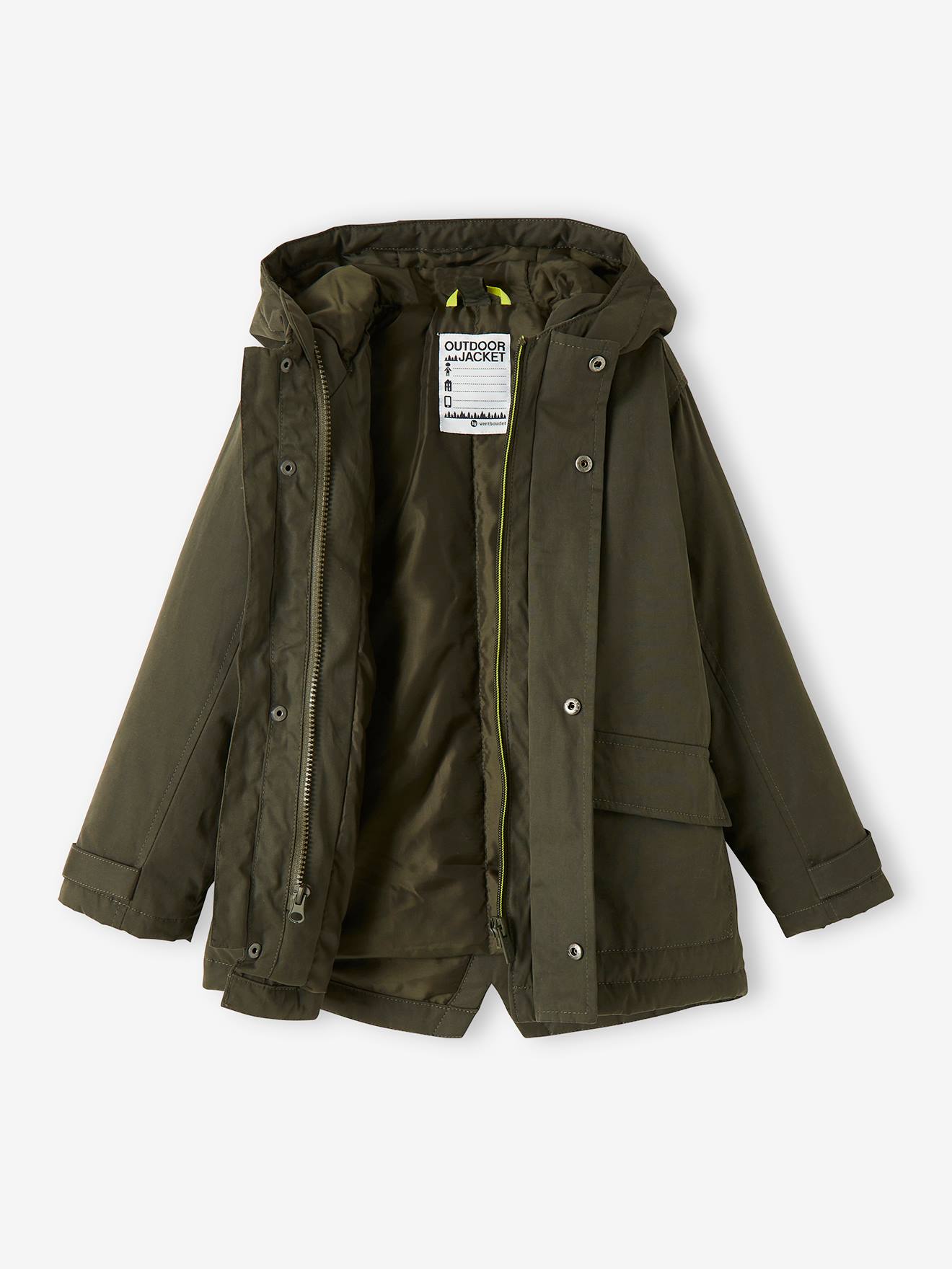 Parka 3 en 1 garçon avec blouson amovible bleu électrique