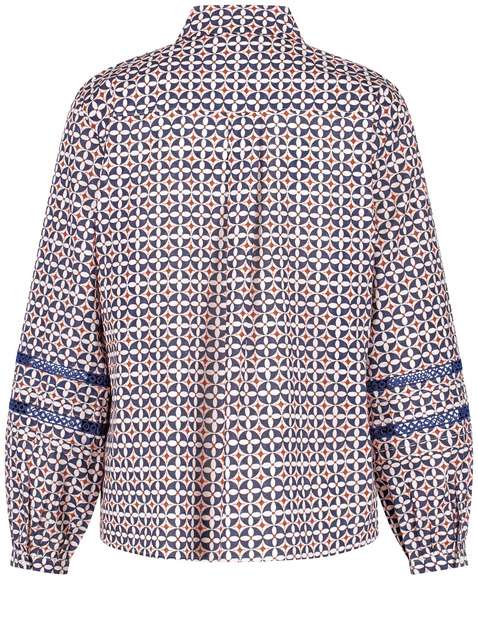 Baumwollbluse mit Lochspitze