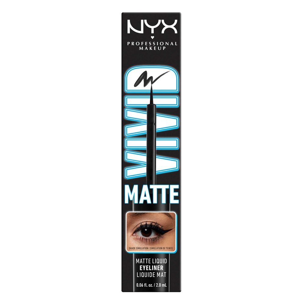 NYX Professional Makeup Eyeliner pinceau Noir Eyeliner liquide mat