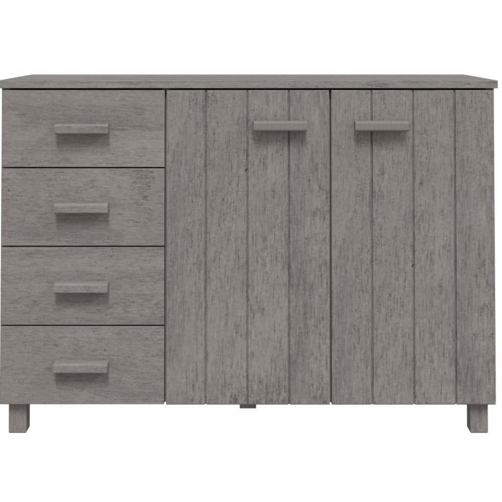 vidaXL Sideboard Sideboard HAMAR Hellgrau 113x40x80 cm Massivholz Kiefer (1 St)
