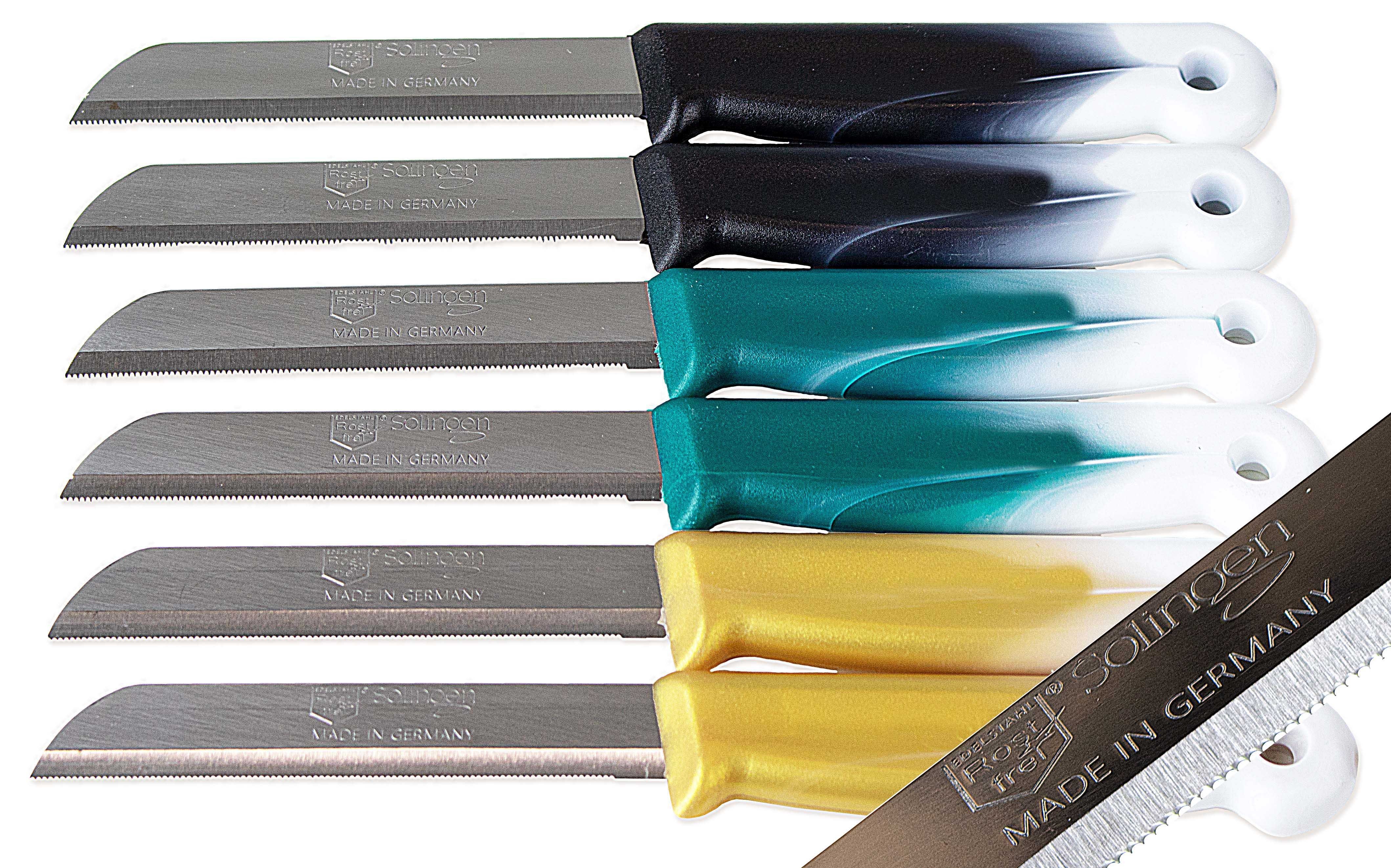 SMI Obstmesser 6-tlg Solingen Gemüsemesser Set Schälmesser Obstmesser Küchenmesser