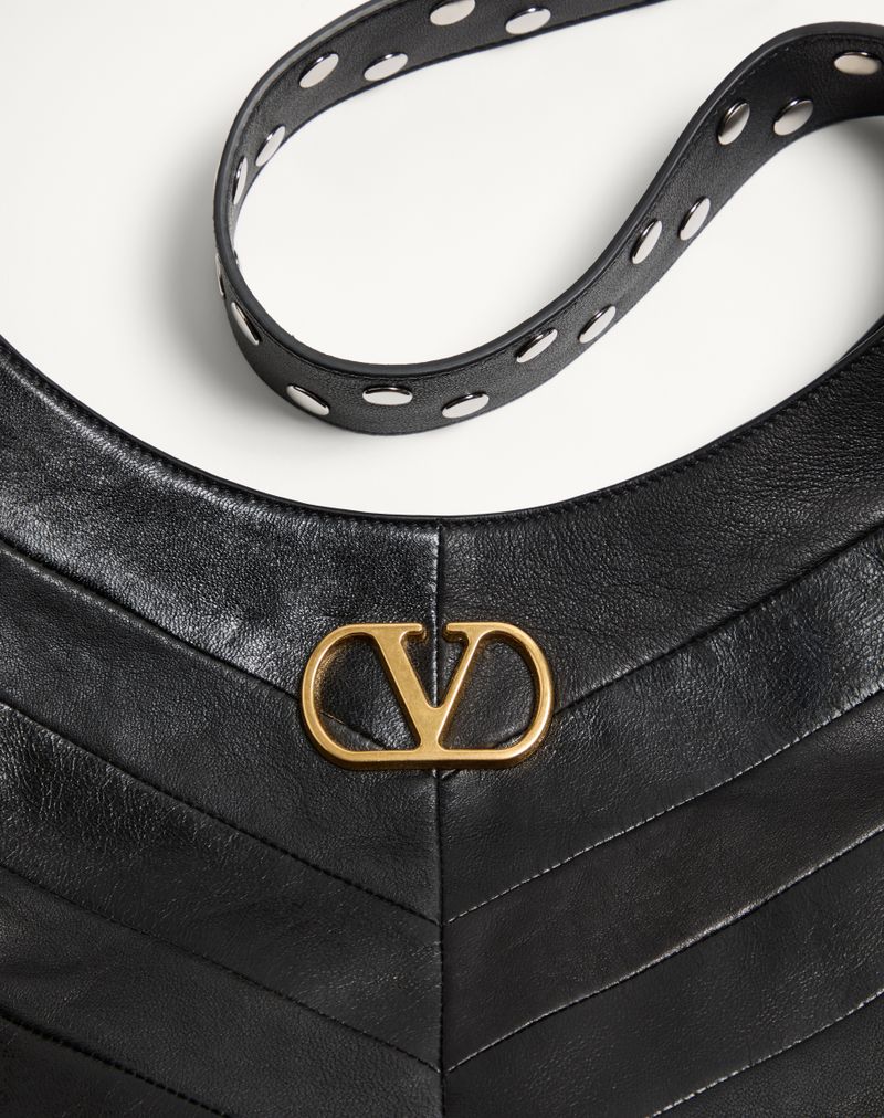 Valentino Garavani Hobo-taske i nappa med chevronmotiv
