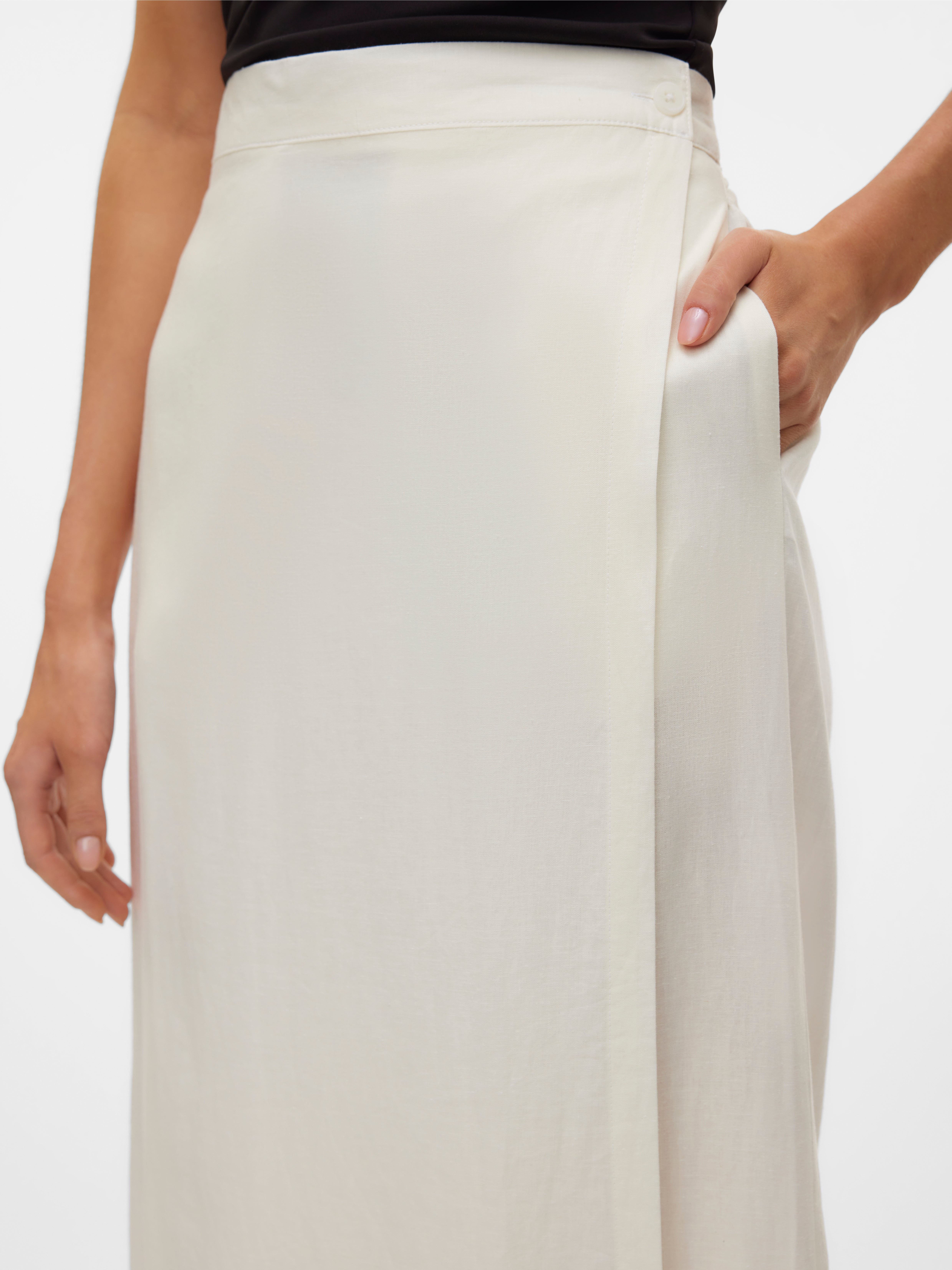VMINAYAH Hohe Taille Langer Rock