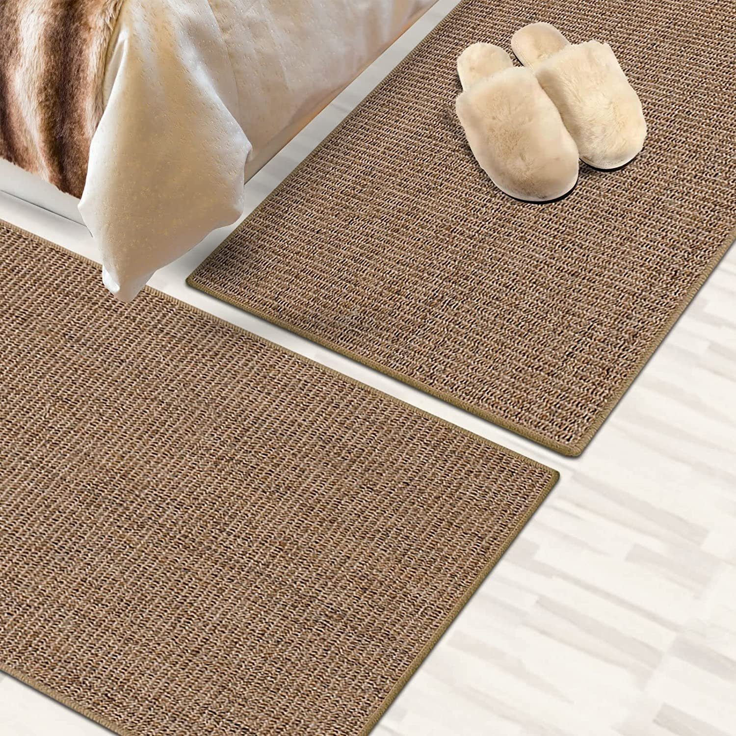 Bettumrandung Sylt, 3 Größen & 10 Farben, Teppichläufer, ideal im Schlafzimmer Floordirekt, Höhe 6 mm, (3-tlg), Sisal